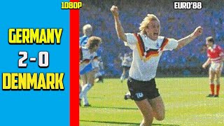 West Germany vs Danemark 2 - 0 Euro 88
