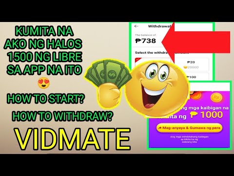 NASA 1500 PESOS NA KINITA KO NG LIBRE KAY VIDMATE APP? | LEGIT AND PAYING | NO NEED PUHUNAN