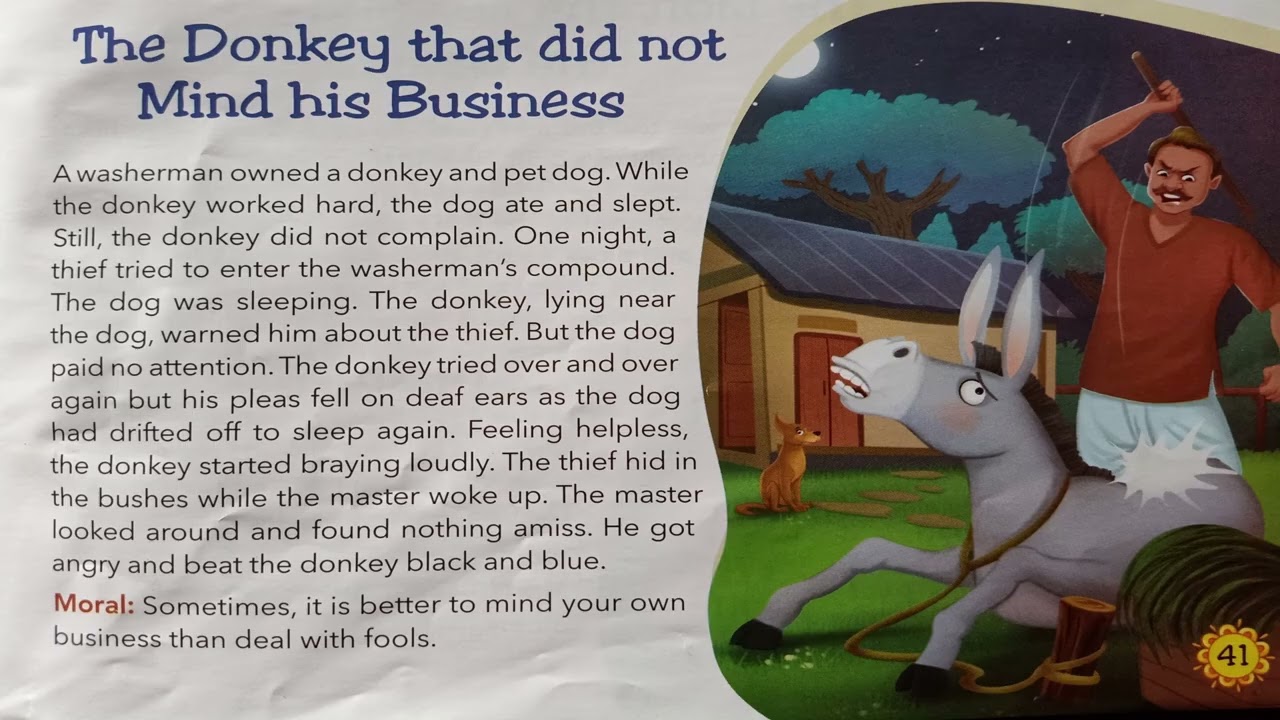 The Donkey That Did Not Mind His Business - 108 Short Stories with Morals