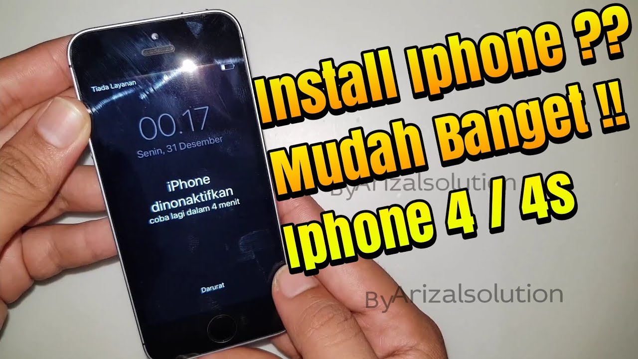 รีเซ็ต ไอ โฟน 4  2022  Flashing Iphone 4 / Iphone 4s | Dinonaktifkan, Disable, Lupa Password, Bootloop Stuck Logo Itunes