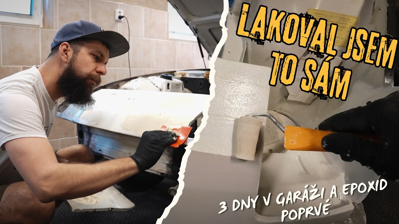 #022 - Lakování motorového prostoru dvousložkovou barvou | Porsche 924 Safari