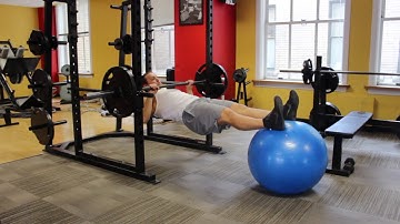 Stability Ball Inverted Row