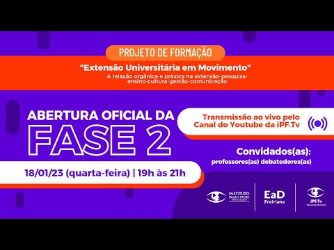 EXTENSÃO UNIVERSITÁRIA: PALESTRA - Novas Tendências na Formação de