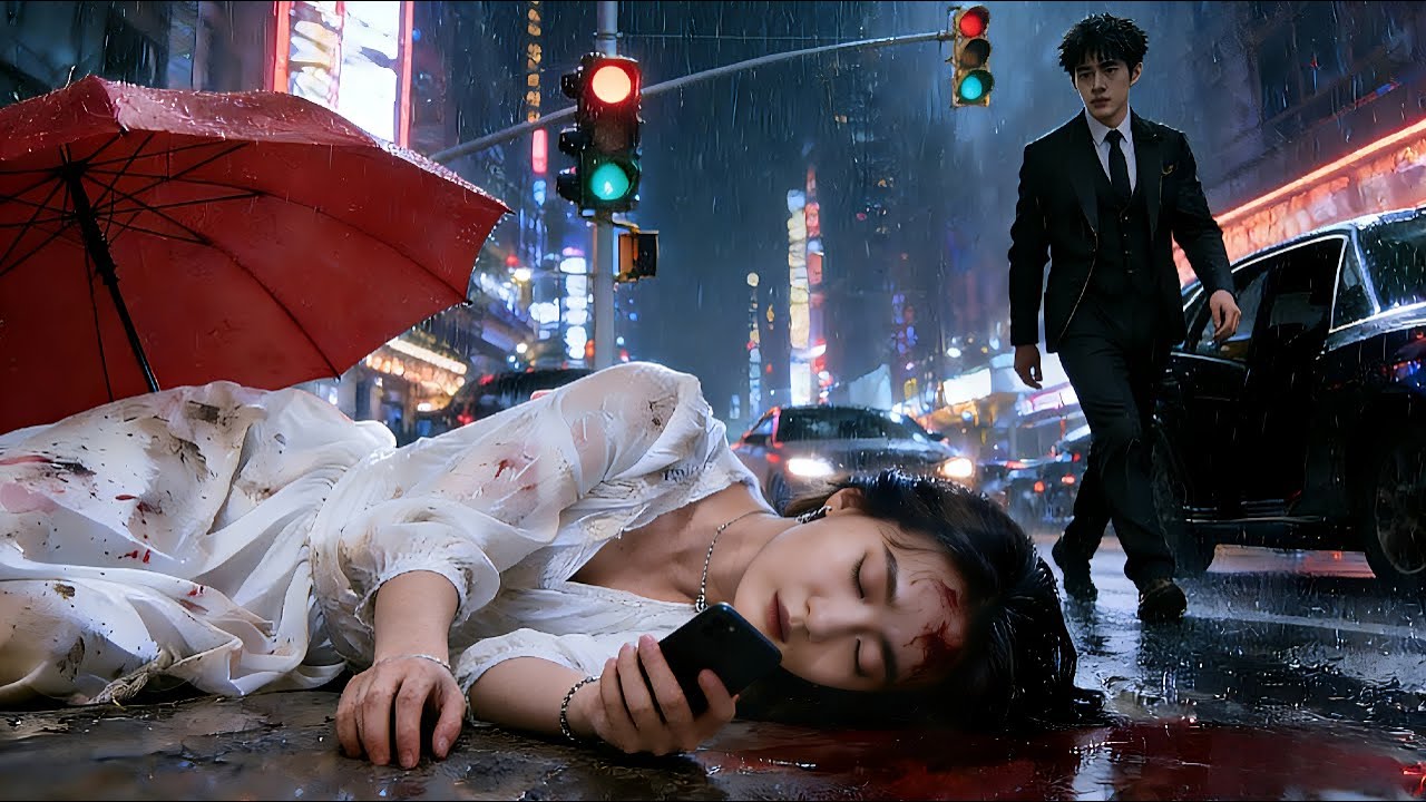 💘Parapluie rouge cassé sous la pluie!Ennemis dans le mariage devenus amants, et nous avons triomphé!