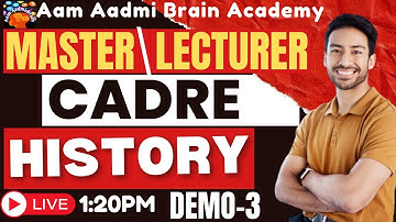 Master Cadre || Lecture Cadre History Class |Aam Aadmi Brain Academy | Live History Lecture 2025