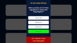 👉Police Act | Most expected MCQs| UP APO 2025 .. #upapopreparation #apoaspirants