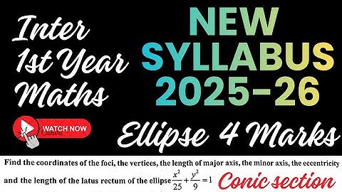 Conic section||AP Inter Maths@maths naresh eclass