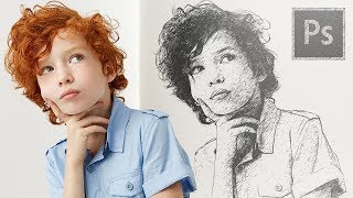 Turn Your Photo into Sketch Easily in Photoshop!