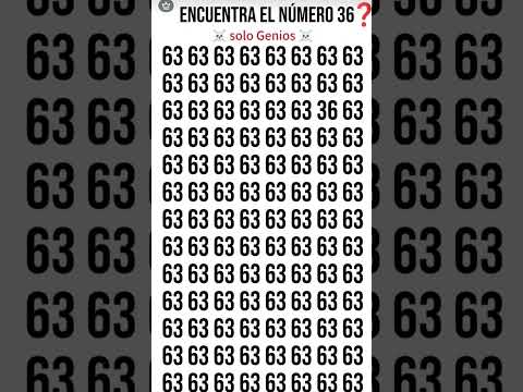 Encuentra el Numero 36 - Only 1% find 36