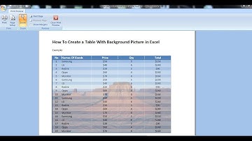 How to Make a Table with a Background Picture in MS Excel || Microsoft Excel Tutorial