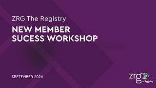 Full ZRG The Registry | New Member Orientation News