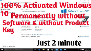 Permanently Activated Windows 10 wothout any software and Product Key Just 2 minutes..2018