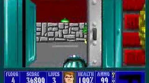 PC - Wolfenstein 3D - E5M4 100% Video
