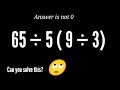 65÷5(9÷3) =? Can You Beat This Math Challenge? @educationalstream-z4h | BODMAS Rules |Simplify |