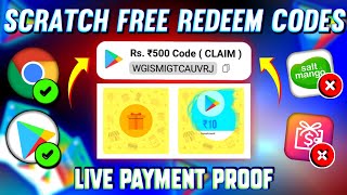 Scratch and win redeem code for Playstore - how to get play store gift card for free screenshot 1