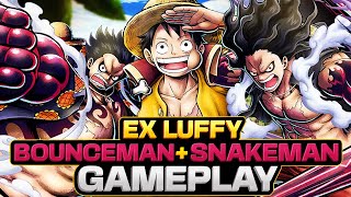 6★ EX Luffy + Gear 4 Bounceman + Snakeman Gameplay | One Piece Bounty Rush