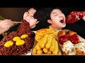 ASMR MUKBANG 트러플 짜파게티 & 양념 치킨먹방! TRUFFLE OIL BLACK BEAN NOODLES & FRIED CHICKEN EATING SOUND!