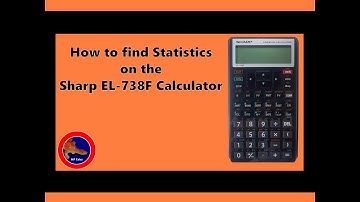 How to find Standard Deviation and other Statistics on the Sharp EL-738 Financial Calculator