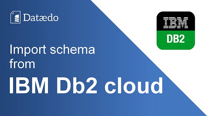 Import Db2 on Cloud database schema - Dataedo tutorial