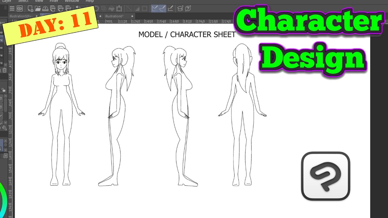 DAY 11: Character Design In Cip Studio | Beginners to Pro in 30 Days ...