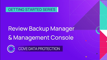 Review Backup Manager & Management Console