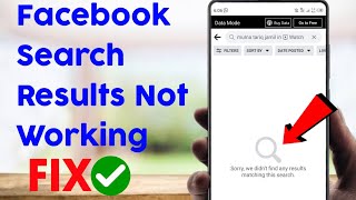 Facebook Search Problem | Sorry we didn't find any results matching this search facebook