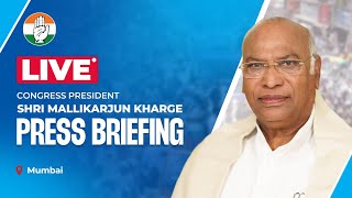 LIVE: Special INDIA alliance press briefing by Congress President Shri Mallikarjun Kharge in Mumbai.