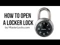 How To Open a Locker Lock