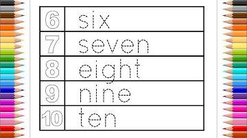 Learn Numbers l Follow the dots and write color numbers with a marker pen l 1-10 l Write Numbers