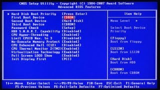Configuración de la BIOS de un PC - Parte 1/7