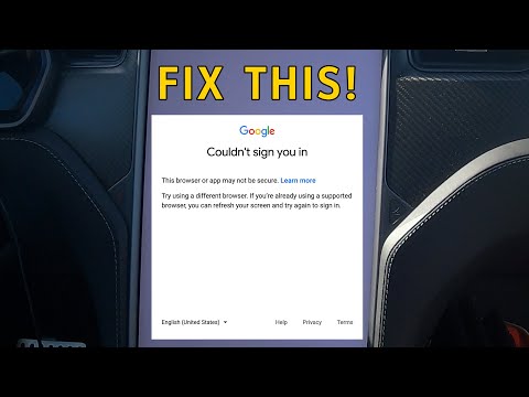 Fix Tesla YouTube Login Error Mid-2021