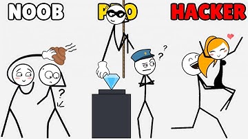 NOOB vs PRO vs HACKER - Thief Puzzle !! Gameplay Walkthrough (Android,iOS)