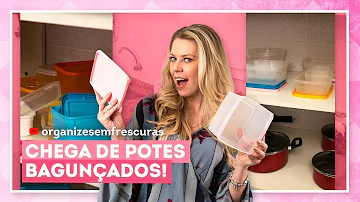 Onde guardar potes de plástico?