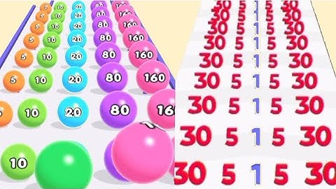 Lets Play 8 Minutes Satisfying And Relaxing New Game Play - Number Running Plus Vs Ball Master 2048