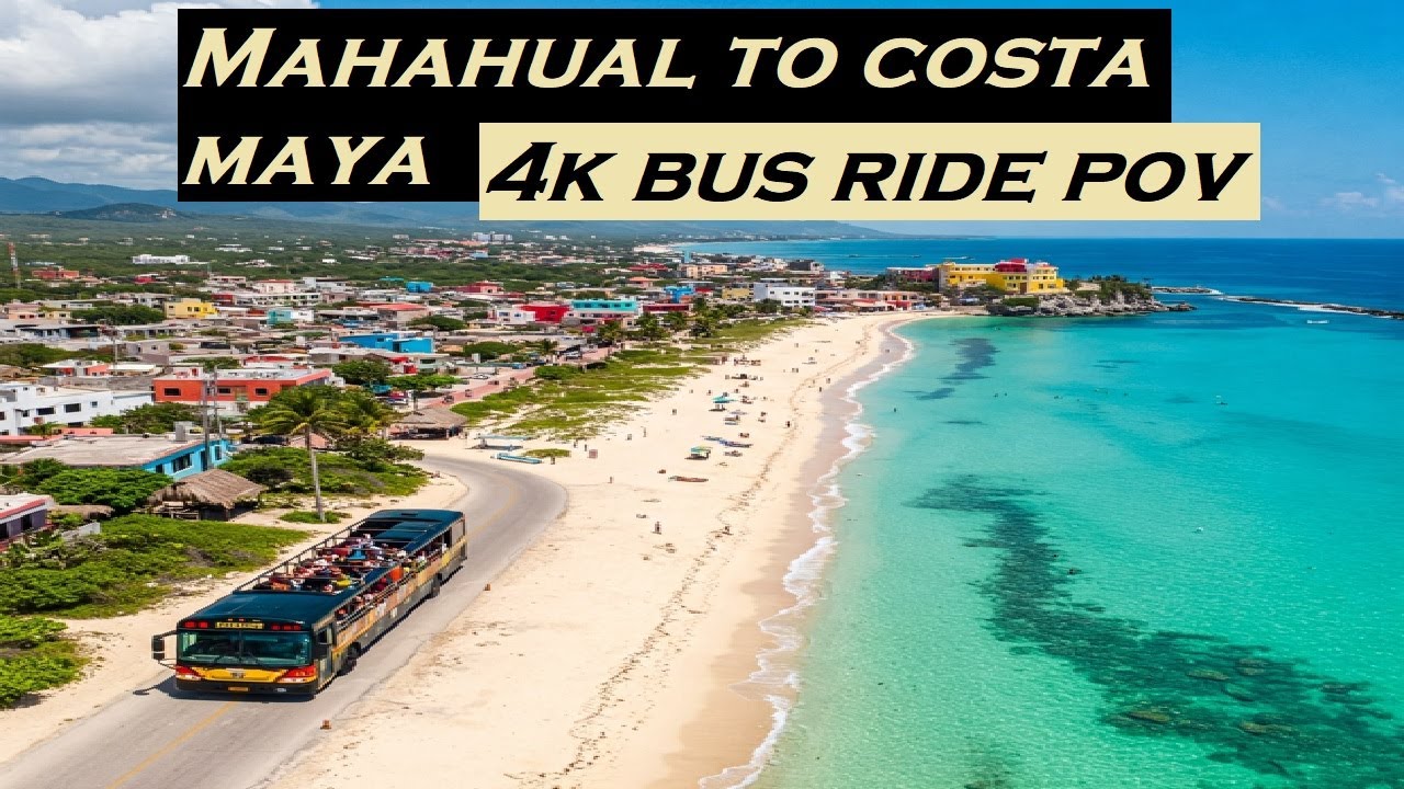 Mahahual to Costa Maya Port | 4k Bus Ride POV