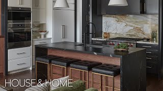 Step Inside A Custom Home With Black, Walnut And Green Accents
