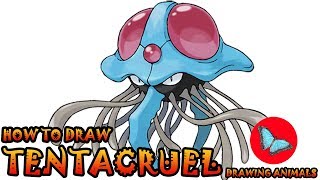 How To Draw Tentacruel From Pokemon | Drawing Animals