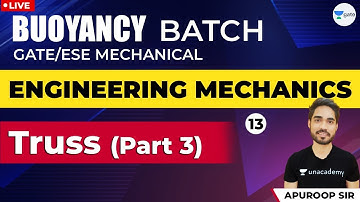 Truss - 3 | Lec - 13 | Engineering Mechanics | GATE 2021 Mechanical Engineering