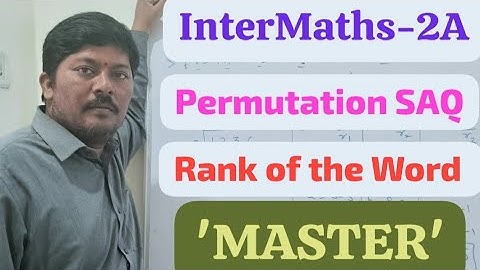 RANK OF WORD MASTER IN PERMUTATION   #permutation  #viralvideo  #Rank_Problem #maheshsir