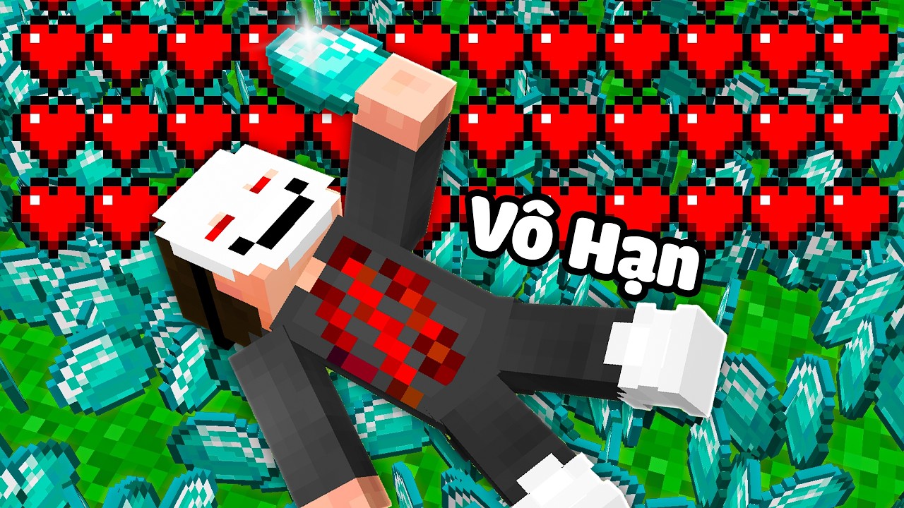 Minecraft nhưng Kim Cương = Trái Tim - YouTube