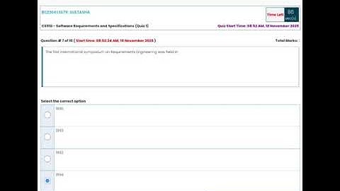 CS510 - Software Requirements and Specifications (Quiz 1) 💯 Percent Correct Paid Whatsapp03426692724
