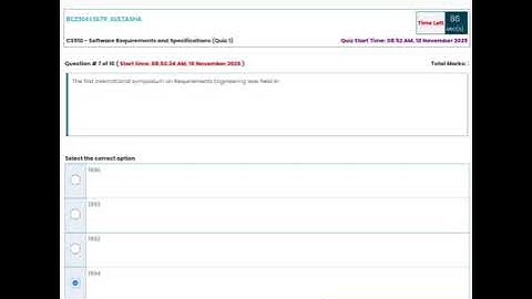 CS510 - Software Requirements and Specifications (Quiz 1) 💯 Percent Correct Paid Whatsapp03426692724