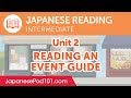 Japanese Intermediate Reading Practice - Reading an Event Guide