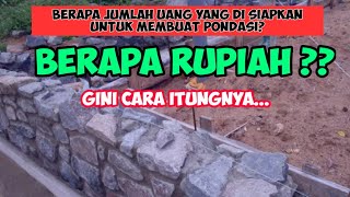 Cara menghitung kebutuhan batu kali pondasi rumah