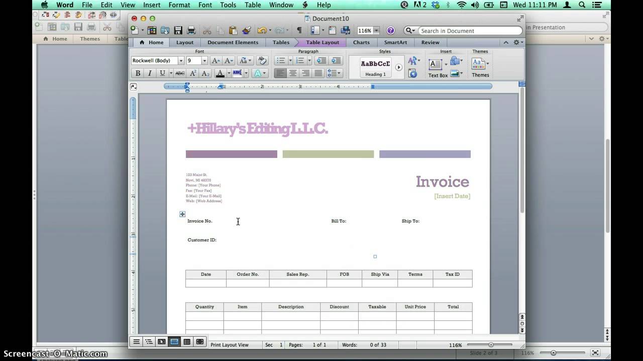 Word Invoice Template 2010 from i.ytimg.com