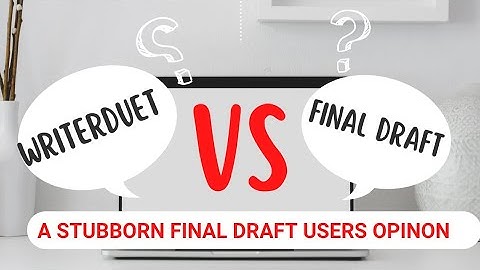 Final Draft vs Writer Duet - A Stubborn Final Draft User Reviews Writer Duet #finaldraft #writerduet