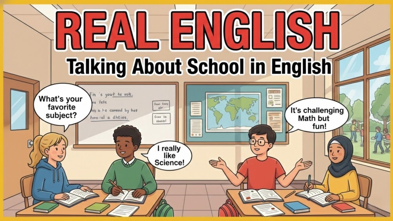 Talking About School in English | Real English Conversation