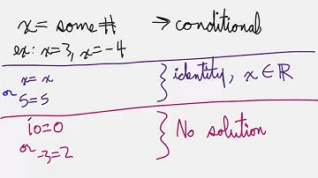 Solving First Degree Equations, Conditional Equations, Identity and Insoluble No Solution