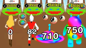 Calculate Ball | Noob vs Pro vs Hacker vs Down in calculate ball game | Oggy and Jack | Game No: #01