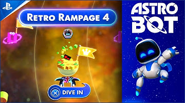 Astro Bot Retro Rampage 4 Secret Level Walkthrough. Camo Cosmos.